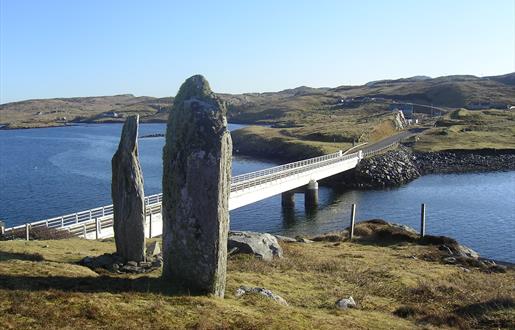 View from Bernera to Tir Mhor from standing stones