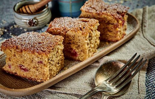 Honey, Oat and  Raspberry Slice  © Euan Anderson