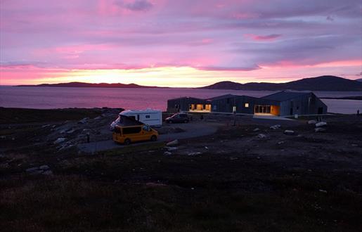 West Harris Trust Campervan Hook-ups at dusk