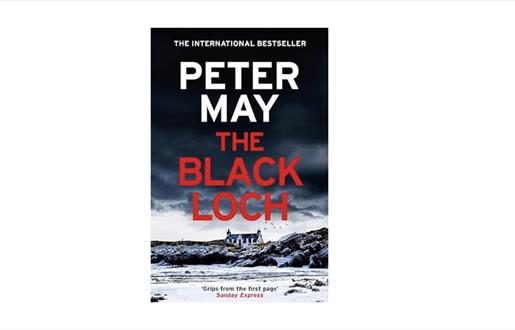 Book cover of The Black Loch - the image is of a house in Tobson.