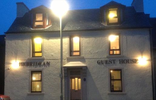 Hebridean Guest House at night