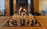 Strathview chess set and fire