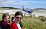 crofters children waiting for plane