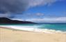 Beachview Cottages (Grandfathers House) sandy beach with dark clouds