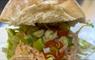 Lochmaddy Bay Prawns crab salad bread roll