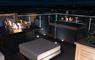 Hebridean Spa decking with fire pit