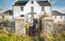 Scarista House owners at front gate