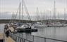 Lochboisdale Harbour row of yachts