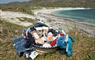 Hamper of local produce on Vatersay beach