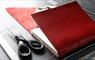 Sollas Bookbinding red bound book & sissors