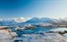 Snowy landscape reflections