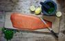 Uig Lodge Smoked Salmon on a wooden platter