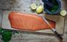 Uig Lodge Smoked Salmon on a wooden platter