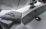 Hebridean Spa towels on wash hand basin