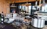Hebridean Spa bar with champagne & glasses