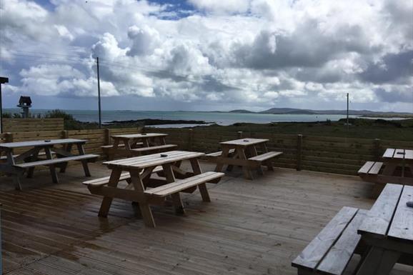 Berneray Bistro and Shop outside tables