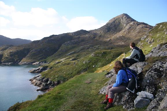 Looking back towards Loch Trolamaraig with Todun above.