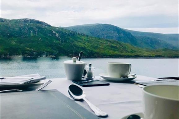 Breakfast table at Avalon B&B, Tarbert, Isle of Harris
