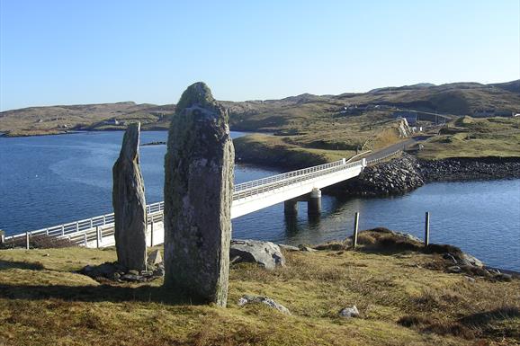 View from Bernera to Tir Mhor from standing stones