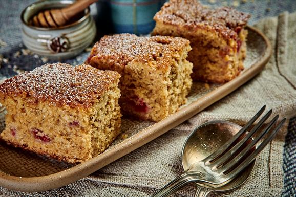 Honey, Oat and  Raspberry Slice  © Euan Anderson