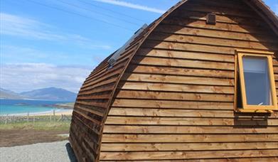 Glamping pod with sea view