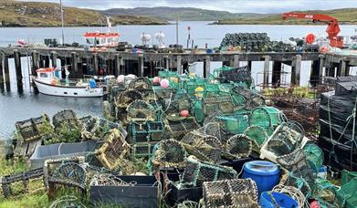 Kikibost harbour and lobster cages