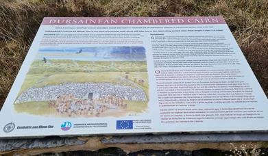 Dursainean Chambered Cairn interpretation board