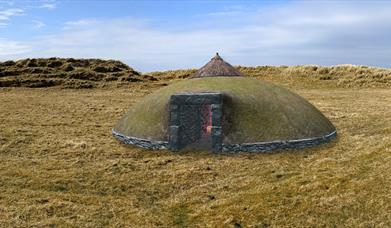 Cill Donnain pannoramic photo in machair land