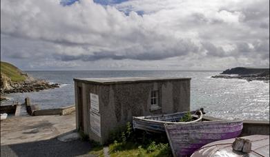 Peter May Trilogy - Purple Boat at Skigersta Harbour