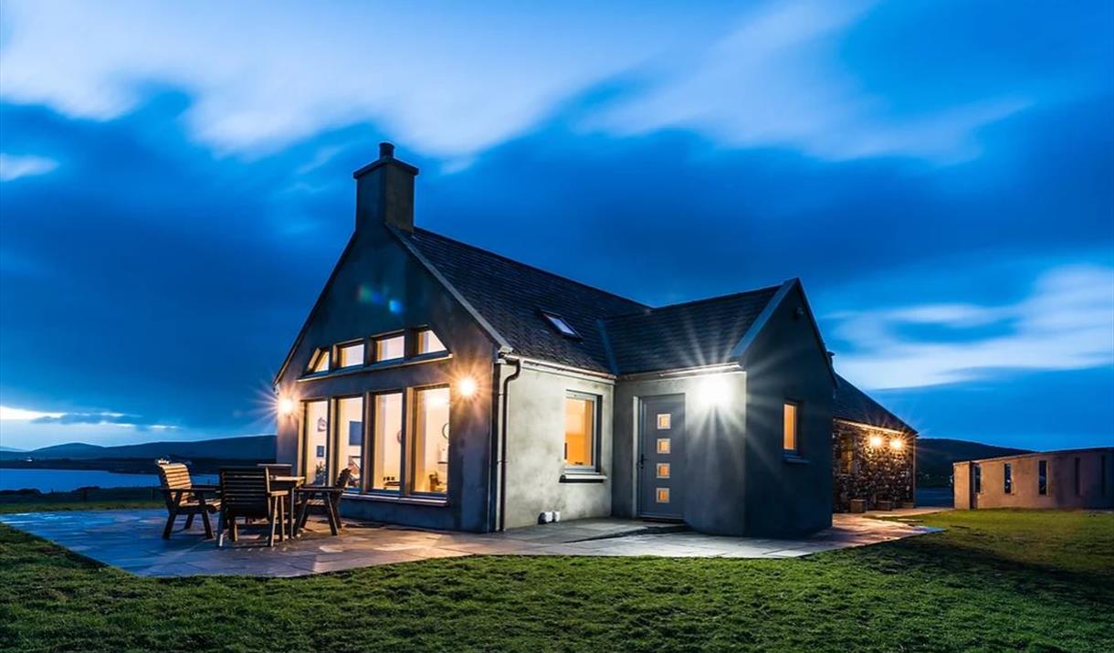 Evening exterior image of Airigh Mhic Ruairidh, North Uist