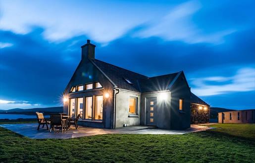 Evening exterior image of Airigh Mhic Ruairidh, North Uist