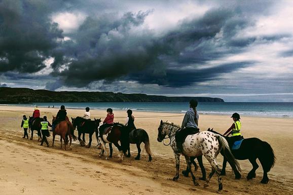 Horse-riding along Traigh Mhor beach