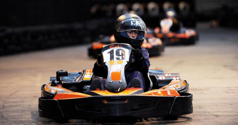 Picture of child driving a kart at Prestige Karting Pendle