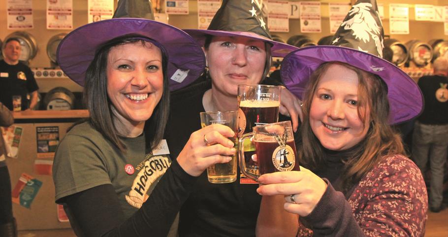 Picture of people enjoying beer at the Pendle Beer Festival