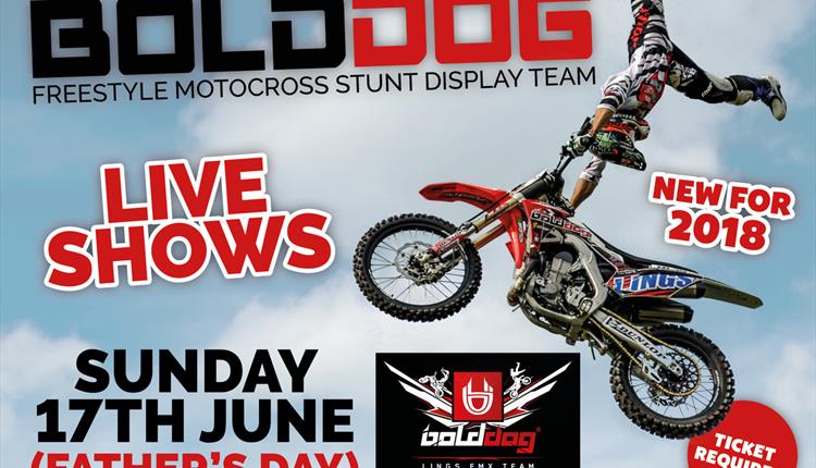 'Bolddog' Freestyle Motocross Stunt Display Team at Thornton Hall Farm