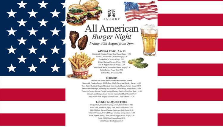 All American Burger Night at Forest Inn
