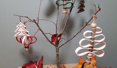 Hand made leather crafts ready for Christmas