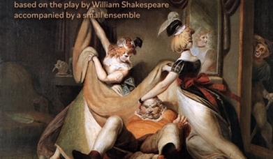 A poster with the dates and times for The Merry Wives of Windsor
