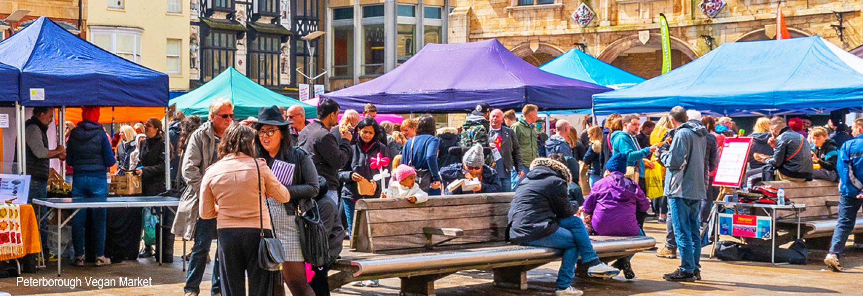 Peterborough Vegan Market in Cathedral Square