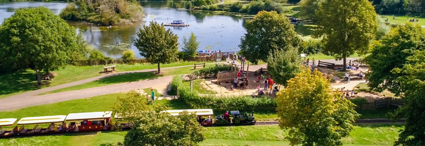 Picture of the Small train going through Ferry Meadows