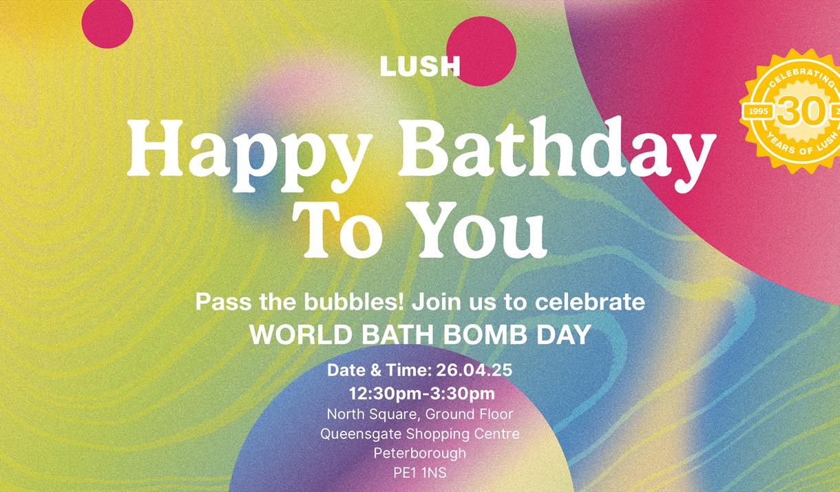 Happy bathday to you! Pass the bubbles! Join us to celebrate world bath bomb day.