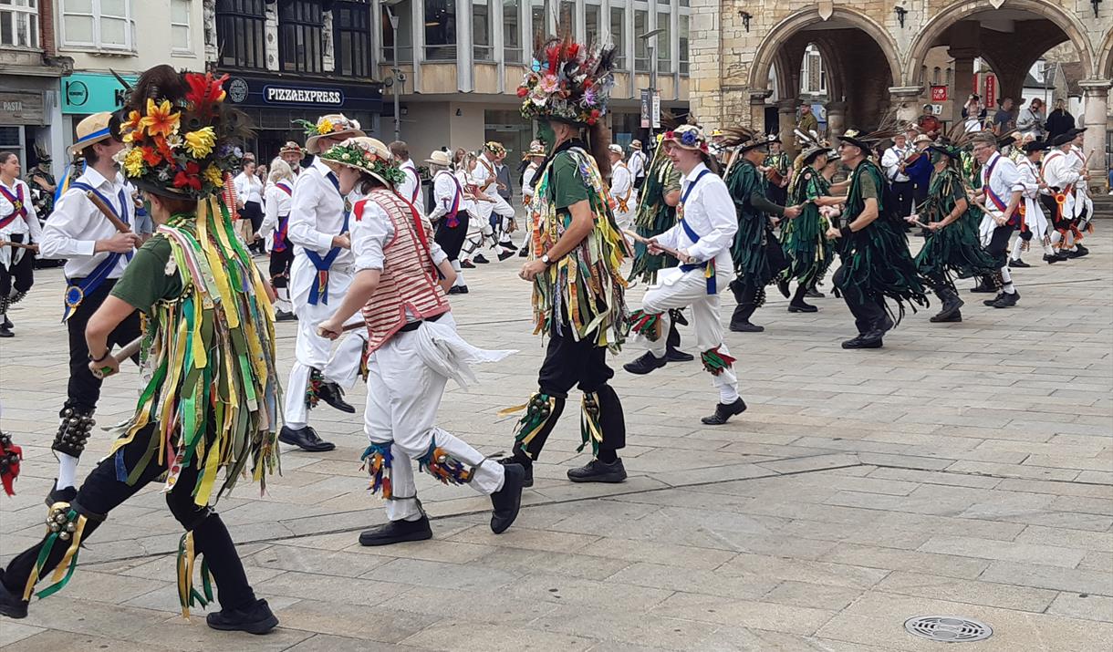 Morris dancers in Peterborough