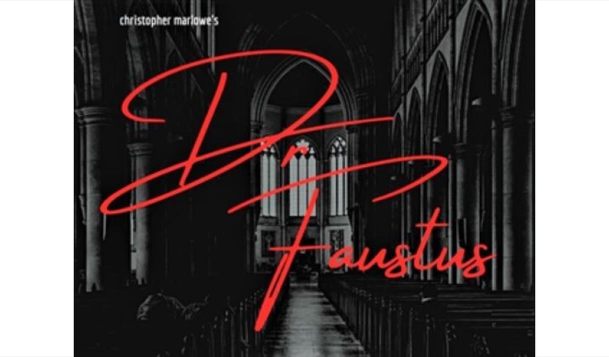 Dr Faustus performed in the cloisters at Peterborough Cathedral