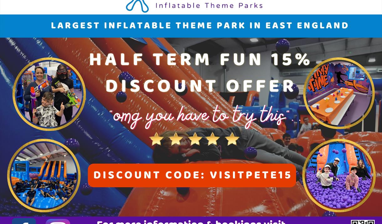 Get 15% off your bookings at Inflata Nation