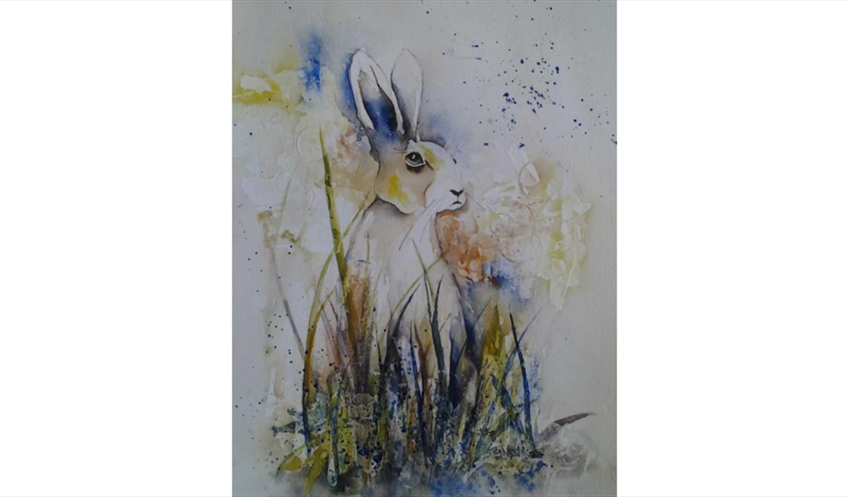 Works by local artists at the M.A.D Exhibit in Maxey Village Hall