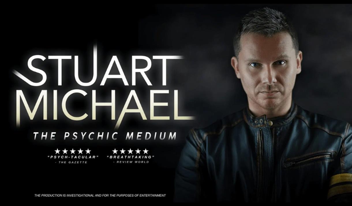 Image of Stuart Michael. Text reads: Stuart Michael the Psychic Medium.
