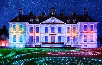 Christmas illuminations at Belton House