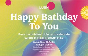 Happy bathday to you! Pass the bubbles! Join us to celebrate world bath bomb day.