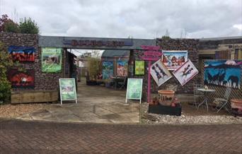 The entrance to Djibo Arts Island at the Van Hage Garden Centre.