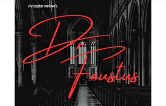 Dr Faustus performed in the cloisters at Peterborough Cathedral